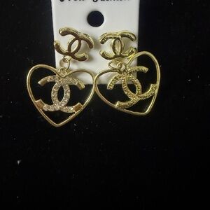 Gold Heart Earrings